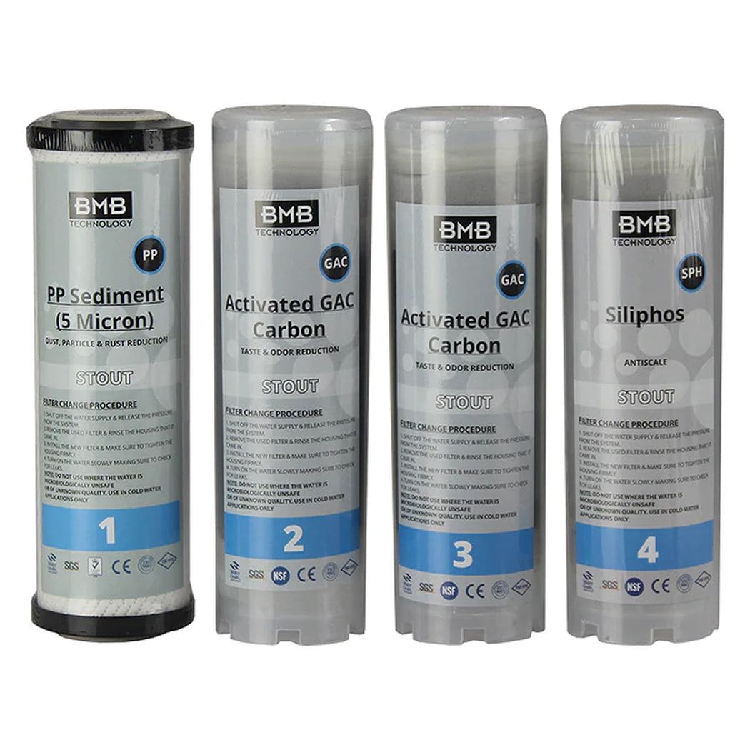 thumbnail interactive-video image 1 of 5 Stage Reverse Osmosis System Replacement Filter Set - GAC Coconut Shell Carbon 1 of 4
