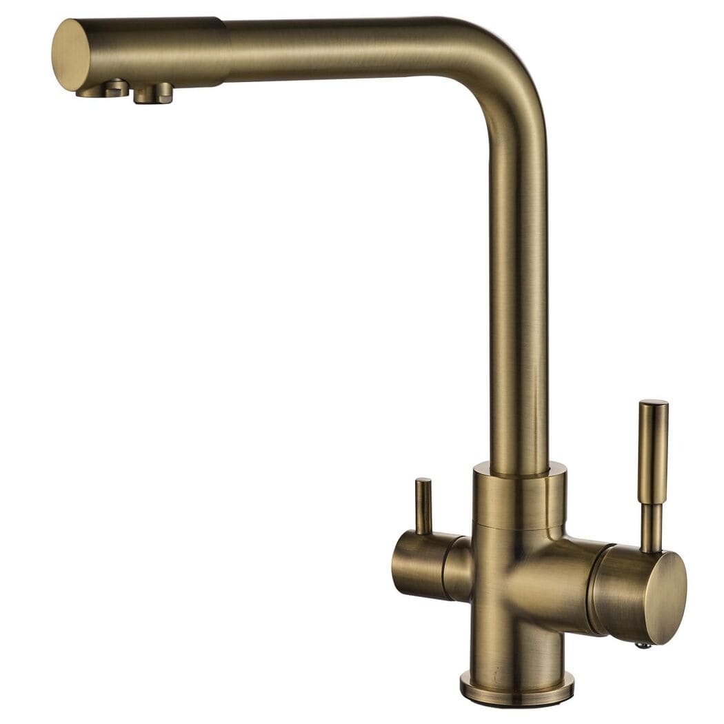 Antique 3 Way Tri-Flow Kitchen Mixer Tap (A-Style)