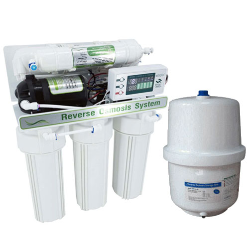 Aquarius 6 Stage LCD Undersink Drinking Water Filter + Booster (100 GPD)