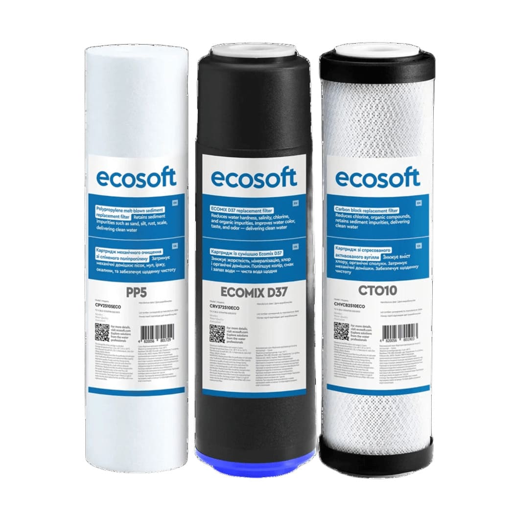 Ecosoft Anti-Scale 3-stage Replacement Filter Set 