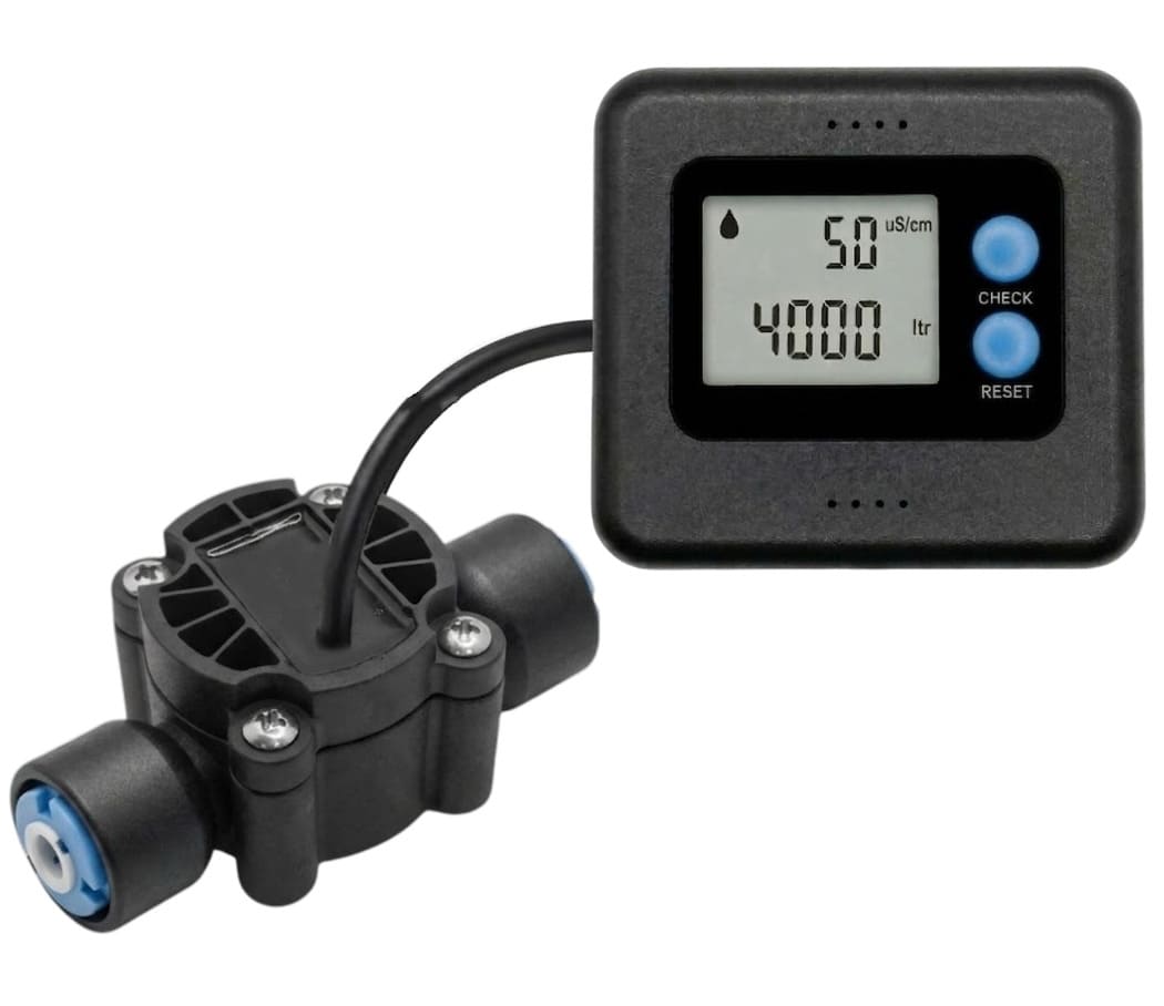 Digital Flow Capacity & Elapse Time TDS/Conductivity Monitor