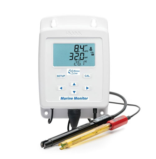 Marine Aquarium Monitor for pH, EC, Marine Salinity and Temp (HI-981520)