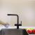Lucca Matt Black 3-Way (Tri-Flow) Kitchen Mixer Tap