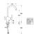Guglielmi Rose Gold 3-Way (Tri-Flow) Kitchen Mixer Tap