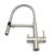 Riva Brushed Steel Pull-Out Spray-Hose 3-Way Tap (Triflow Filter Tap)