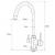 Bella Chrome 3-Way (Tri-Flow) Kitchen Mixer Tap