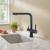 Lucca Matt Black 3-Way (Tri-Flow) Kitchen Mixer Tap