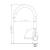 Verona Brushed Nickel 3-Way Tap (Triflow Filter Tap)