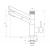 Sicilia White Pull-Out Spray-Hose 3-Way Tap Dimensions