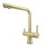 Lucca Brushed Brass 3-Way (Tri-Flow) Kitchen Mixer Tap