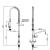 Udine Tall Commercial Restaurant Kitchen Pre-Rinse Spray Tap