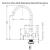Pisa Brushed 304 Stainless Steel 3-Way (Tri-Flow) Kitchen Tap Dimensions