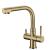 Berta Brushed Brass 3-Way (Tri-Flow) Kitchen Mixer Tap