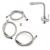 Chrome A-Style 3 Way Mixer Tap Parts Kit