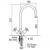 Kensington Chrome 3-Way (Tri-Flow) Kitchen Mixer Tap