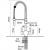 Azzurra Breve 3-Way (Tri-Flow) Kitchen Tap Spray Hose
