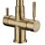 Berta Brushed Brass 3-Way (Tri-Flow) Kitchen Mixer Tap