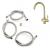 Malta 3-Way Mixer Tap Kit Brushed Gold