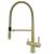 Riva Brushed Brass Pull-Out Spray-Hose 3-Way Tap (Triflow Filter Tap)