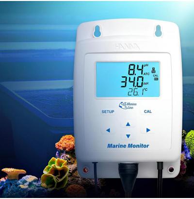 View of Marine Aquarium Salinity pH EC Temp Monitor