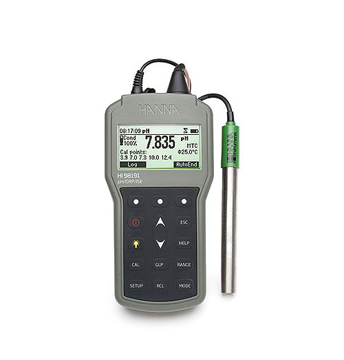 Professional Waterproof pH/ORP/ISE Meter (HI-98191)