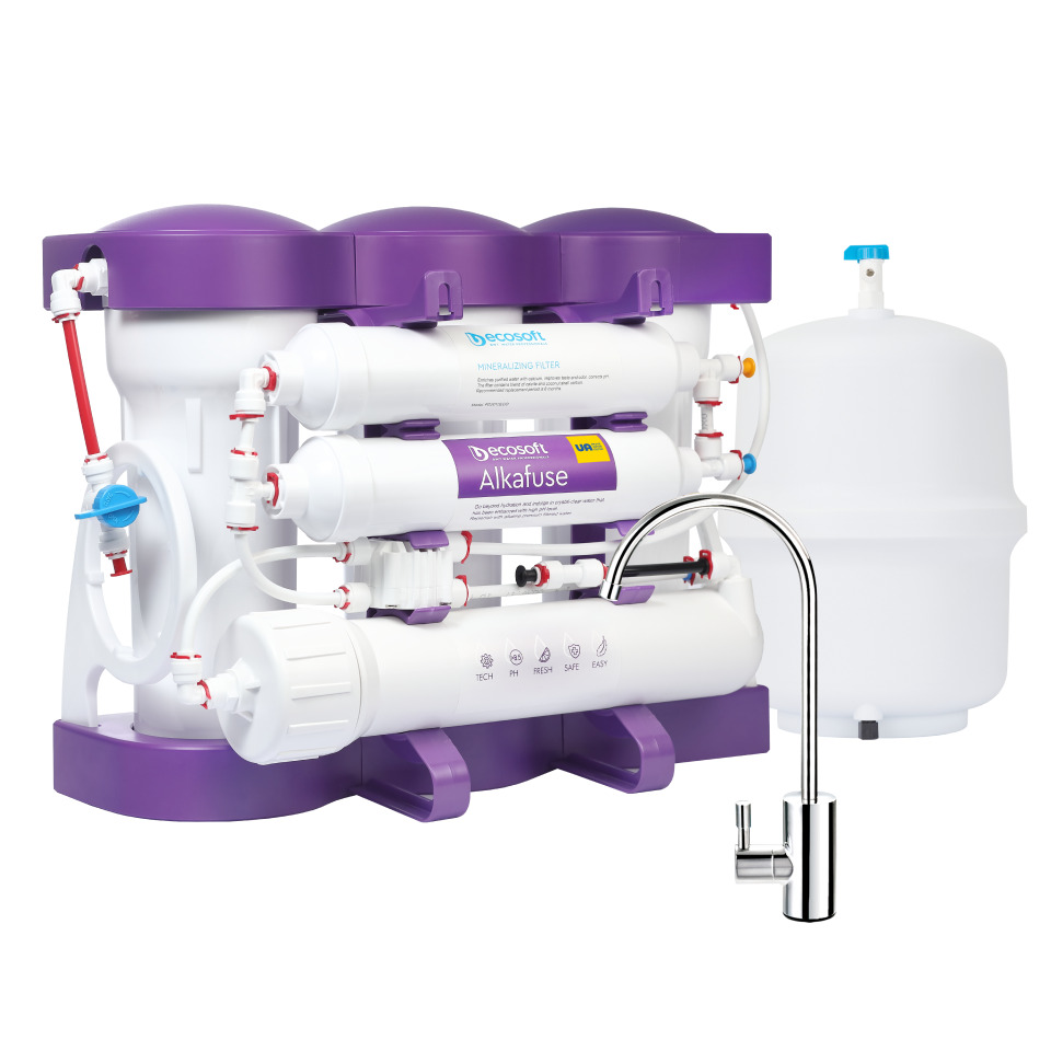 Ecosoft P'URE Alkafuse Reverse Osmosis System 75GPD With Pressure Tank