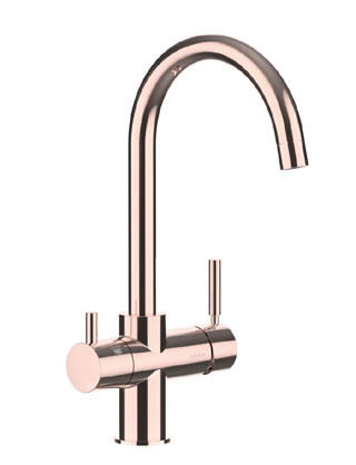 Guglielmi Rose Gold 3-Way (Tri-Flow) Kitchen Mixer Tap