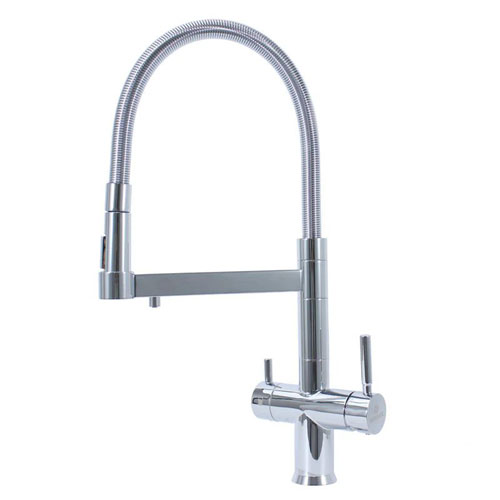 Savona Chrome Pull-Out Spray-Hose 3-Way Tap (Triflow Filter Tap)